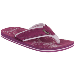 Ladies Animal Swish Soft Flip Flop. Vivid Viola