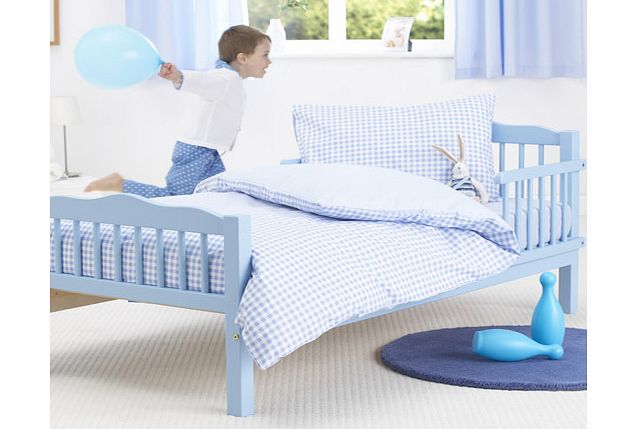 Blue Gingham Junior Bed Duvet and Pillowcase Set by Baroo