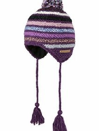 Ladies Barts Anna Inka Beanie. Dark Violet