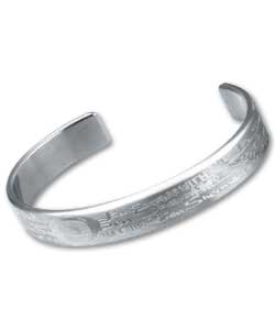 Stainless Steel Graffiti Style Bangle