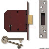78mm Satin Chrome 5 Lever Deadlock With 2