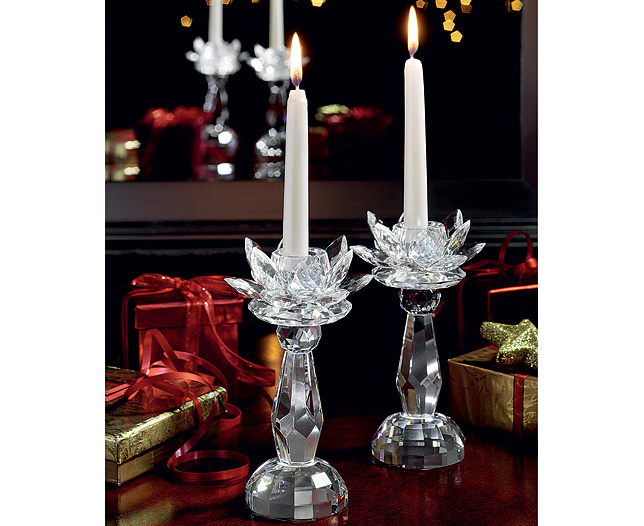 Lotus Candlesticks - Pair