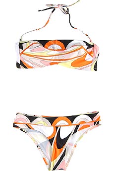 Emilio Pucci Onice print bandeau bikini