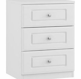 White 3 Drawer Chest (W)500mm