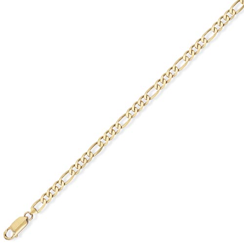 28 inch Premium 3 1 Figaro Chain In 9 Carat Yellow Gold