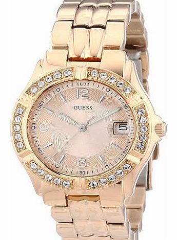 Ladies watch stainless steel rose quartz analog