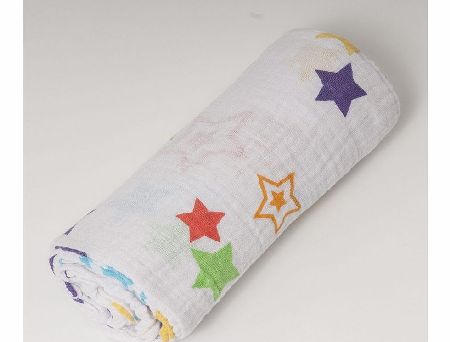 Hippychick Bubble Wrap Muslin Square Tutti Frutti Stars 2014