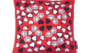 Small Hearts Cushion in Red Cushion