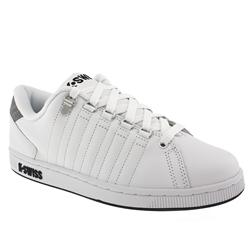 Male Lozan Tt Iii Leather Upper Fashion Trainers in White and Black, White and Green