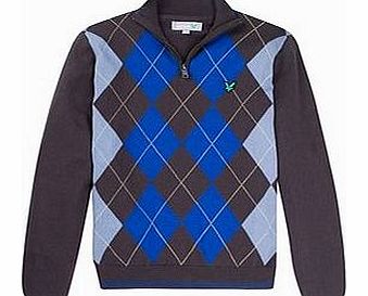 Lyle and Scott Mens Argyle Half Zip Jumper 2014