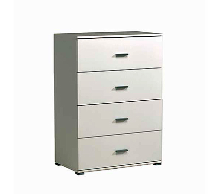 Inigo High 4 Drawer Chest in White