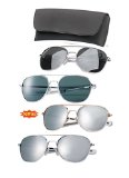 GI STYLE MILITARY AVIATOR SUNGLASSES,CHROME/SMOKE LENSE