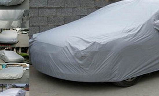 THG Universal Fit Silver Car Cover Sun UV Protective Dust Moist Resistant XXL Size 5.3x2.0x1.5m (208``x78``x59``)