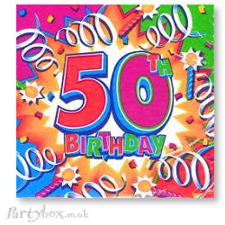 Party Supplies - Napkins - 50th birthday - Birthday Explosion