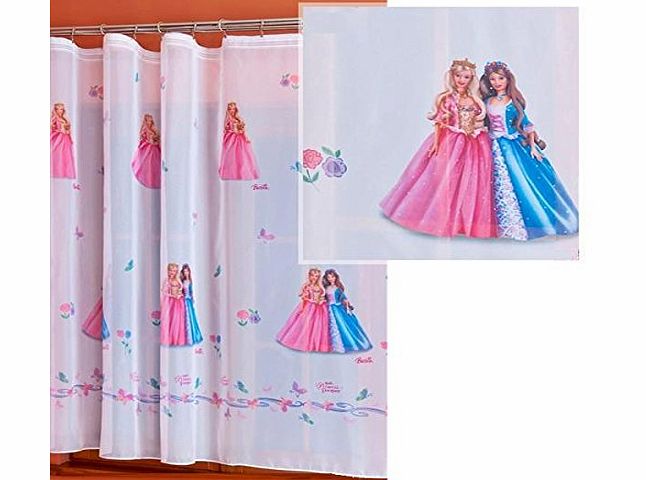 Barbie Disney voile net curtain BARBIE PRINCESS AND THE PAUPER width 150cm/59`` x drop 160cm/63``