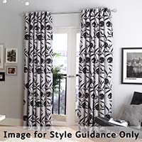 Lisa Eyelet Cotton Lined Curtains Slate 117 x 229cm