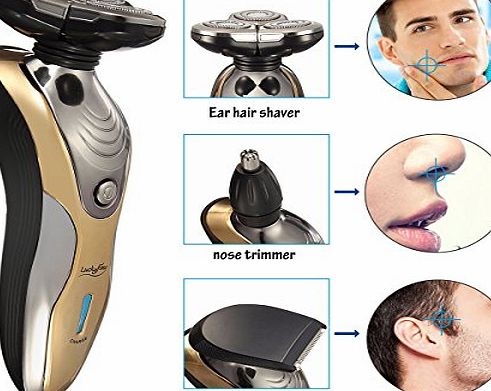 LuckyFine Shaver LuckyFine NEW 3D Floating Mens Electric Beard Shaver Rechargeable Washable Razor Cordless.