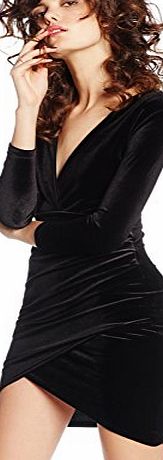 New Look Womens Wrap Regular Dresses, Black, 10