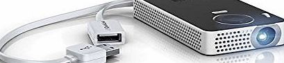 Philips Pico PPX4350W Pocket Projector with Bluetooth and Wi-Fi - Black/Silver