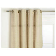 tesco Faux Linen Pleat Curtain 168x183cm, Stone