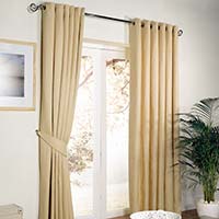 Tokyo Curtains Lined Eyelet Gold Effect 117 x 183cm