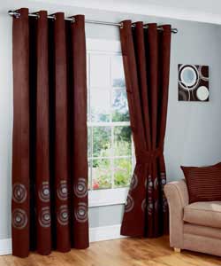 66 x 90in Starburst Suede Curtains - Chocolate and Teal