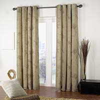 Alison Eyelet Lined Curtains Fawn 198 x 229cm