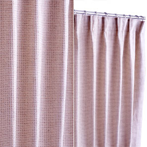 Arran Pencil Pleat Curtains- Natural- W168 x Drop228cm