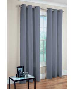 Unbranded Colour Match Lima Ring Top Slate Curtains - 46 x 72 inches