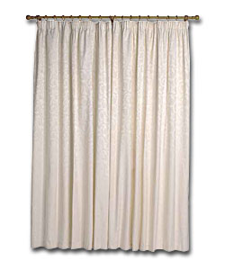 Cream Swirl Lined Ready Made Curtains (W)66- (D)72in.