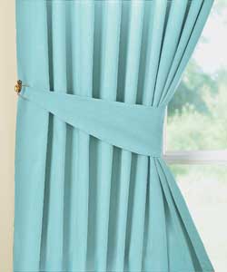 Unbranded Everyday Pencil Pleat Duck Egg Curtains - 66 x 90 inches