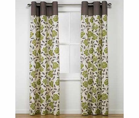 Unbranded Mobina Unlined Eyelet Curtains - 168x229cm - Green