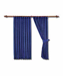 Pair of Hampshire Blue Curtains with Tie-Backs
