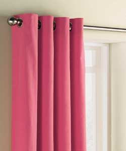 Unbranded Pair of Lima Ring Top Curtains - Fuchsia