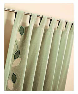 Pair of Mena Ready Made Green Curtains - 228 x 228cm