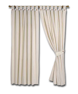 Pair of Natural Lima Ready Made Curtains (W)66- (D)72in