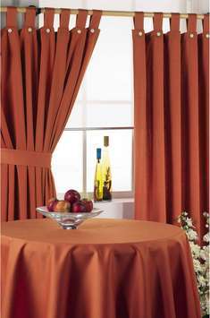 Unbranded SATIN TAB TOP CURTAINS