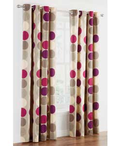 Unbranded Spot Blackcurrant Curtains - 66 x 90 inches