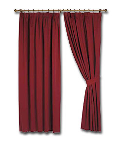 Terracotta Cotton Satin Ready Made Curtains (W)66- (D)72in
