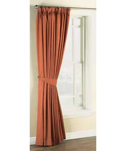 Unbranded Terracotta Lined Curtains 66 x 54in