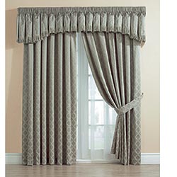 Trellis lined curtains