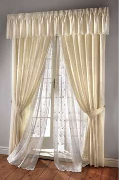 Unbranded TULIP LINED VOILE CURTAINS