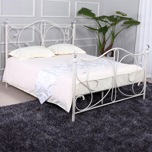 (ND) LPD , Florence, 5FT Kingsize Bedstead - White