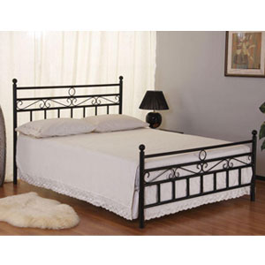 (ND) LPD , Omega, 4FT 6 Double Metal Bedstead