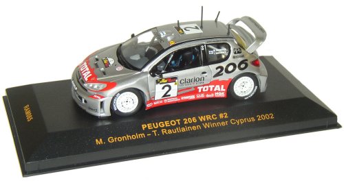 1:43 Scale Peugeot 206 WRC Cyprus 2002