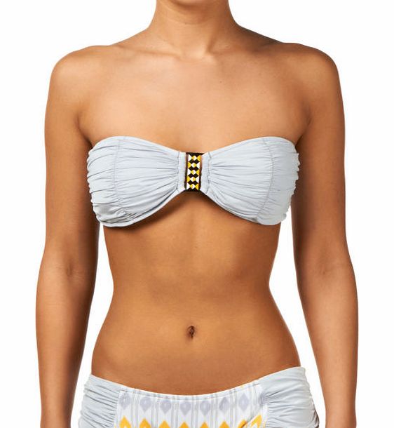 1 Sol Womens 1 Sol Custom Hardware Bandeau Bikini Top