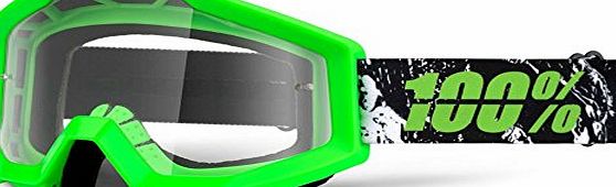 100 Percent Strata Clear Goggle - Crafty Lime