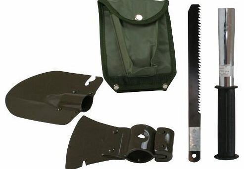 10T Outdoor Equipment 10T 5-in-1 Outdoor tool set MINI-TOOLKIT folding shovel, saw, hammer, axe, opener