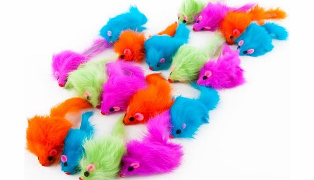 12 Pack Color Plush Mice Ethical Pet Color Plush Mice (Pack of 12)