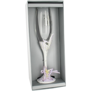 Birthday Butterfly Champagne Glass